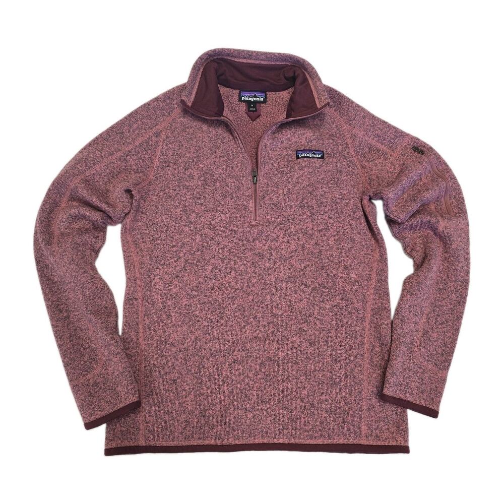 Patagonia Better Sweater 1/4 Zip Fleece Pullover Women's Medium Pink 25617